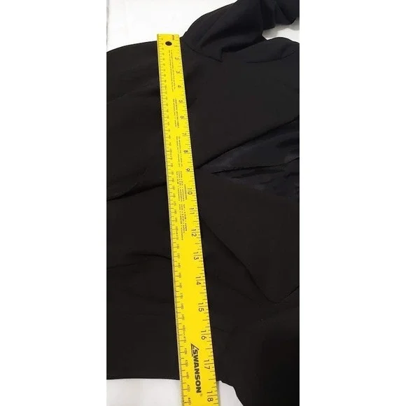 Nine West Womens Black Blazer Jacket Sz 4 Collared Button Front Career Office Lq - Picture 8 of 11